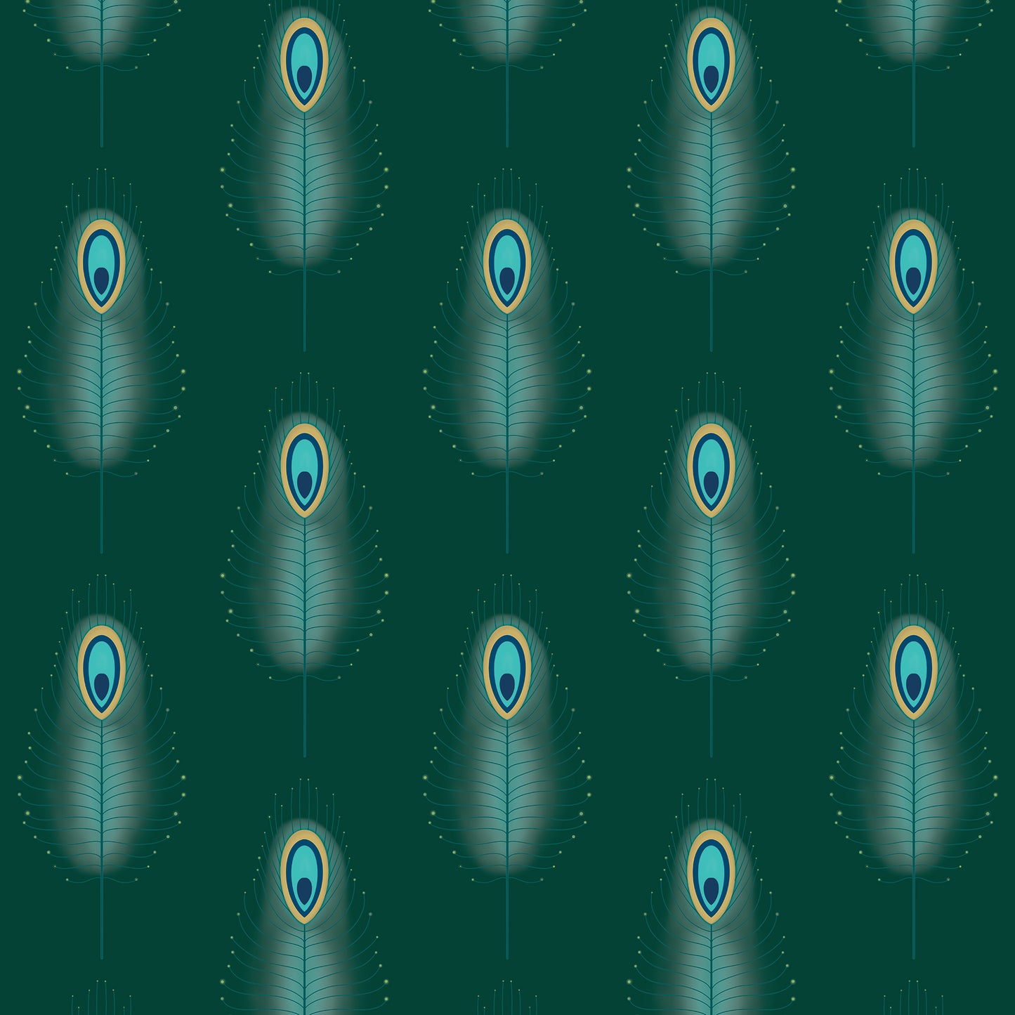 Feathers Emerald Green