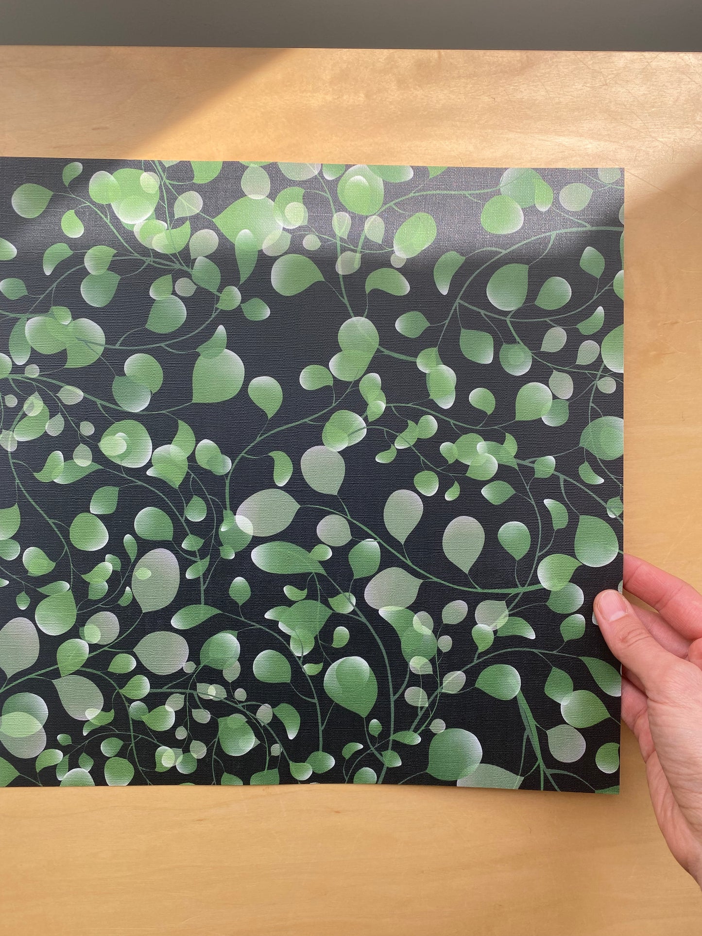 Leaves Black (Warm Green)