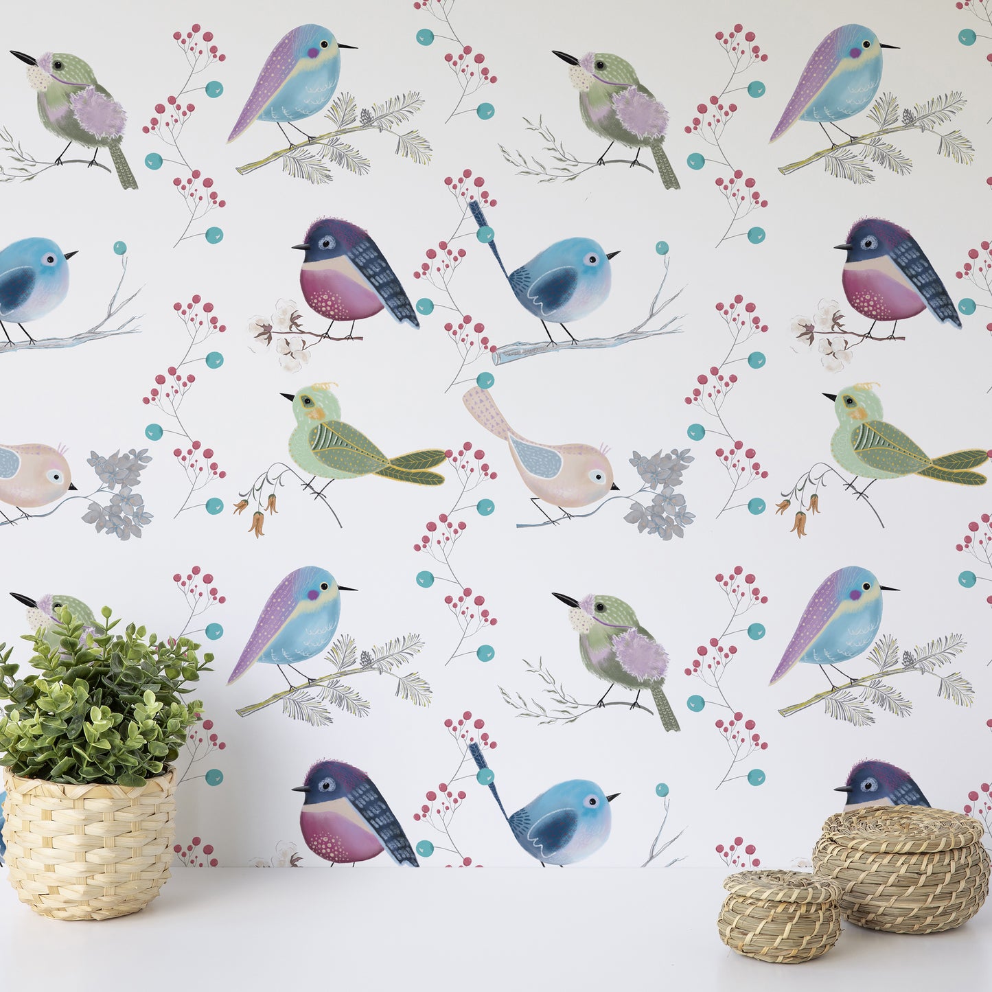 Birds White