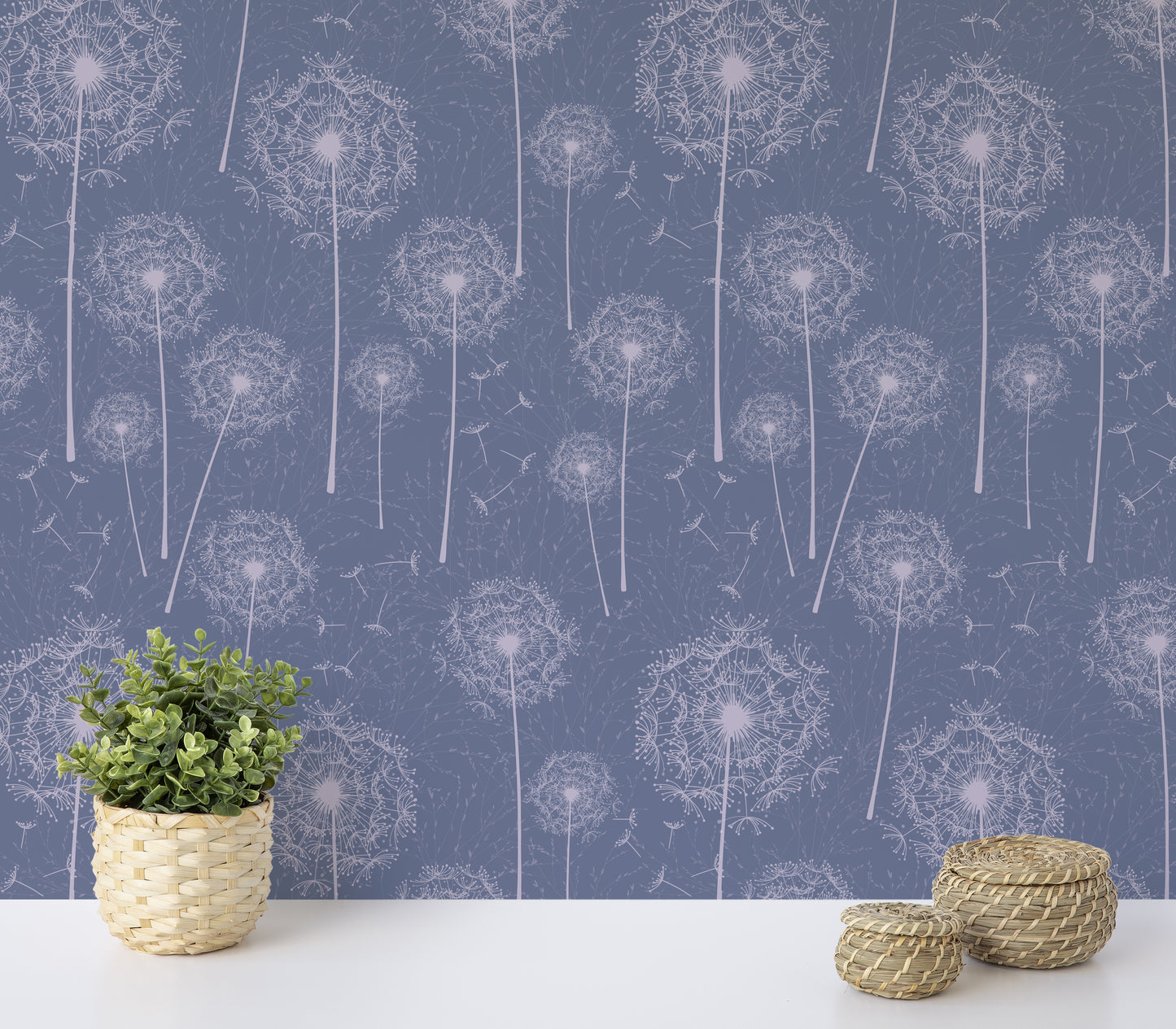 Dandelions Pastel Blue