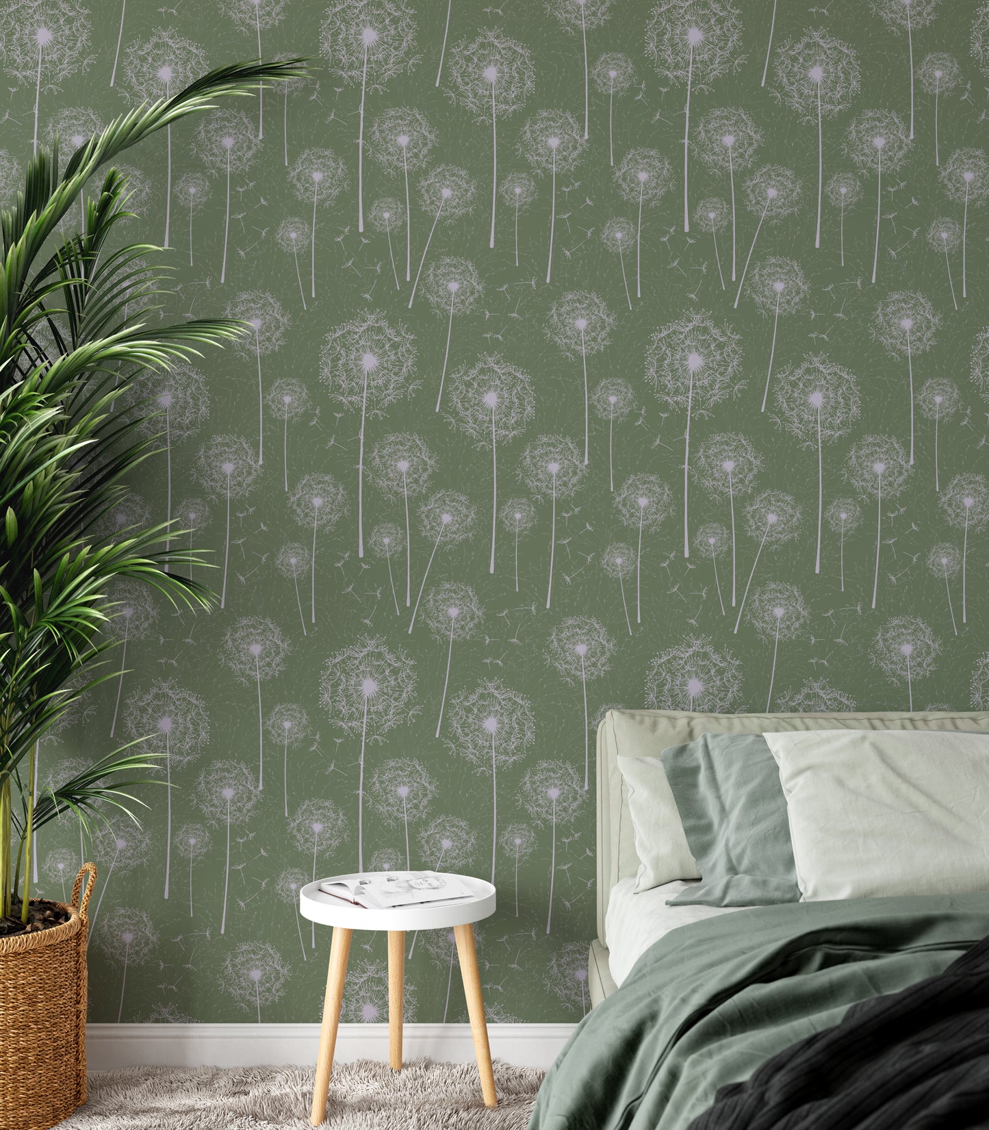 Dandelions Pastel Green