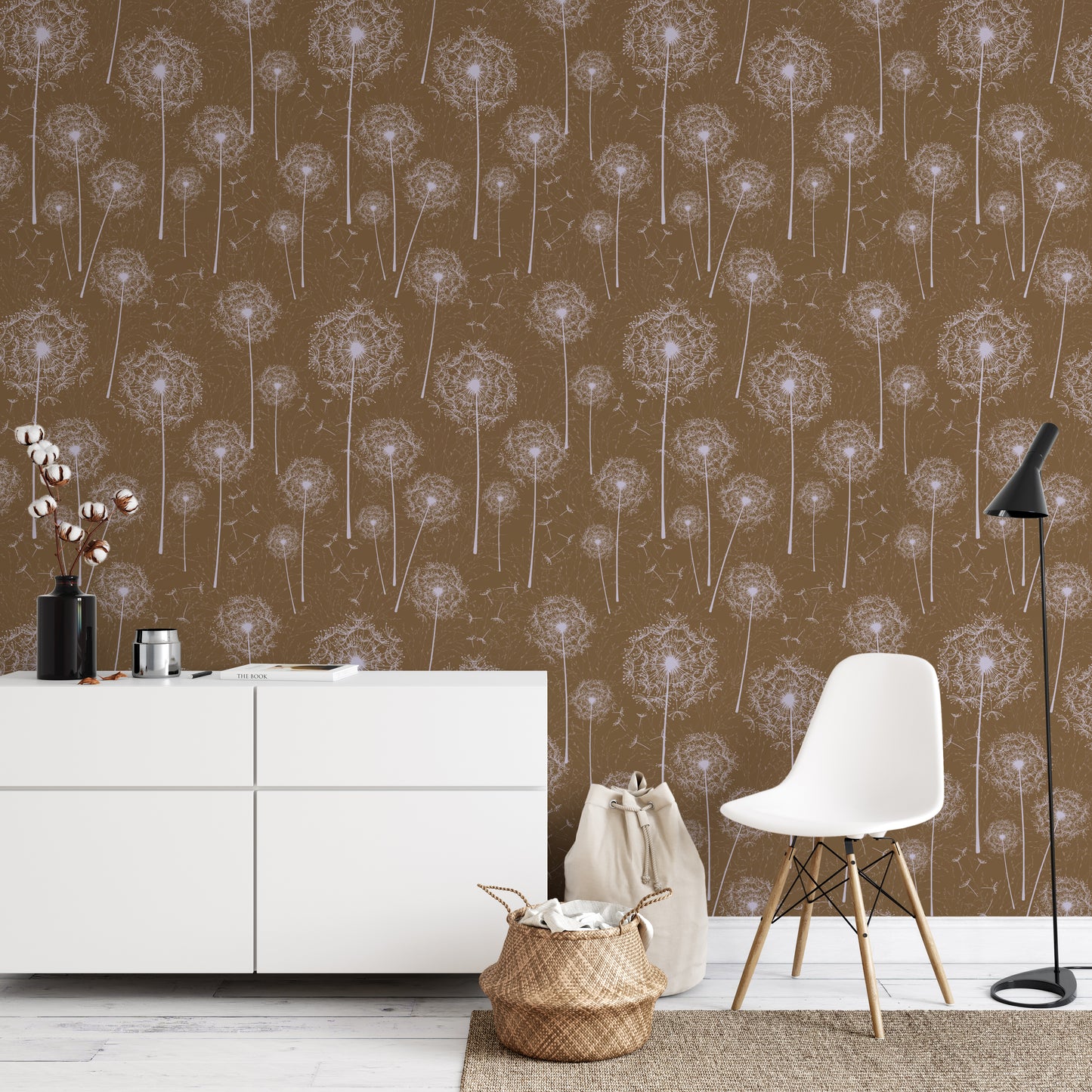 Dandelions Pastel Brown