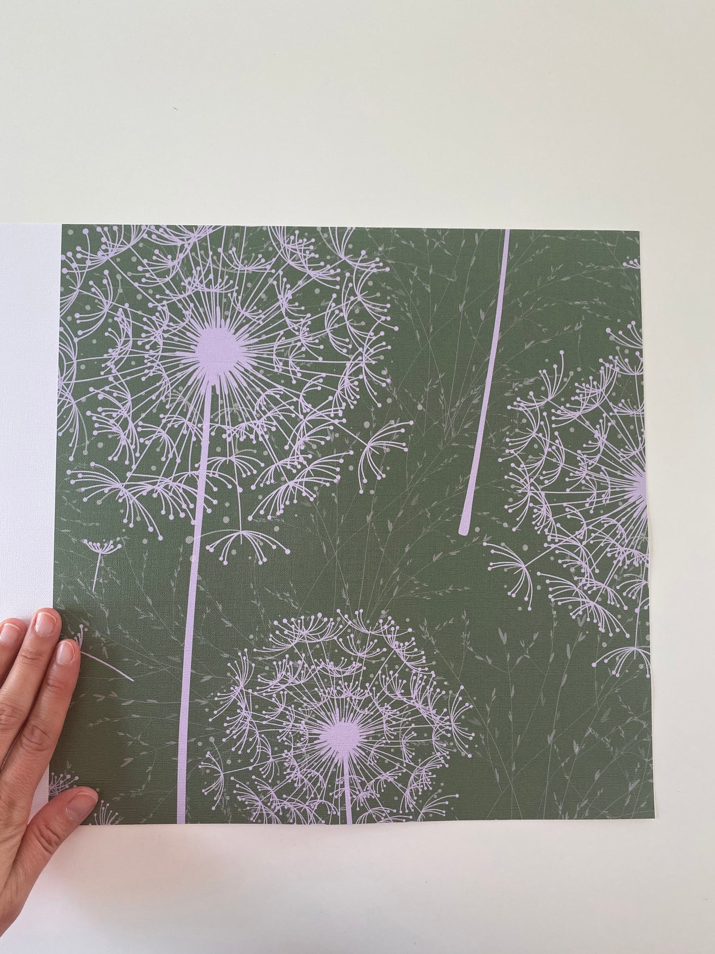 Dandelions Pastel Green